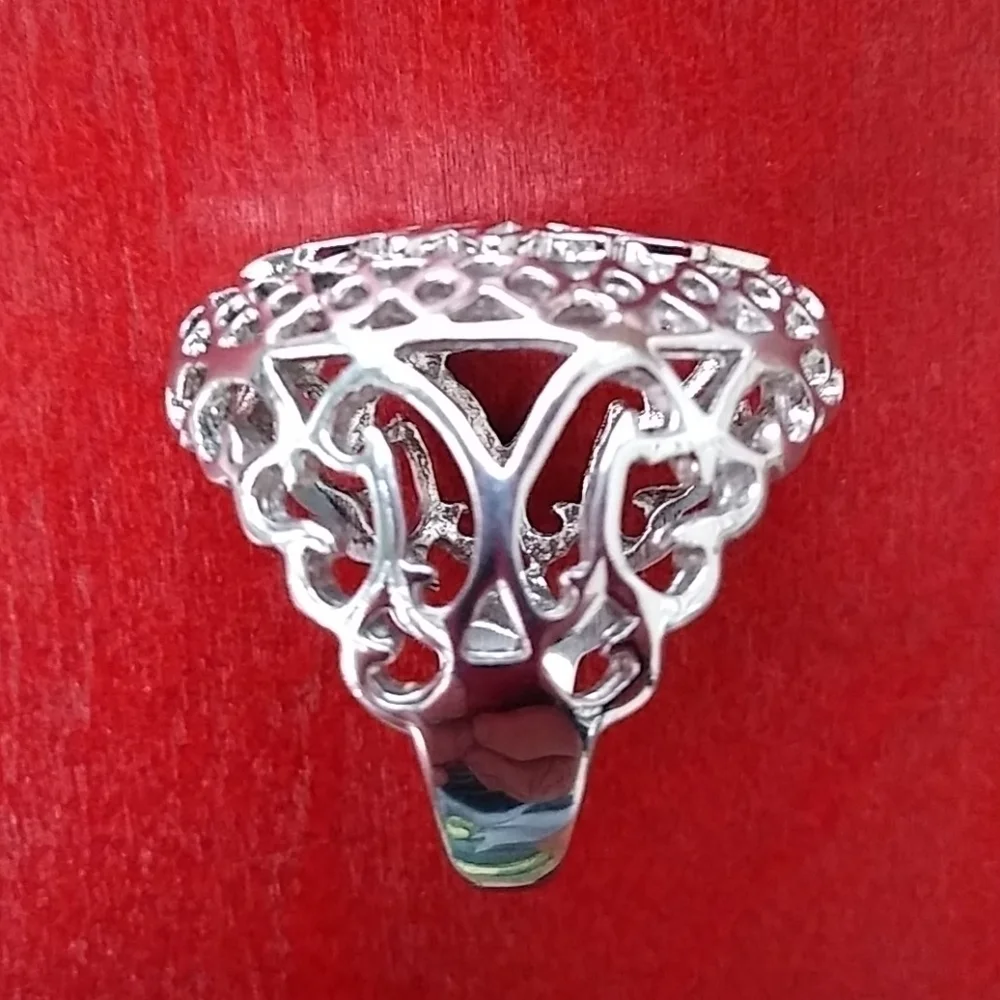 Stainless Steel Statement Outstanding Ring sz 9